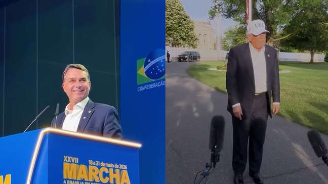 Flávio Bolsonaro irá aos Estados Unidos para reunião com Trump, diz pré-campanha