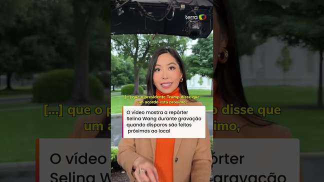 Repórter se joga no chão ao ouvir tiros próximo a Casa Branca durante gravação #shorts