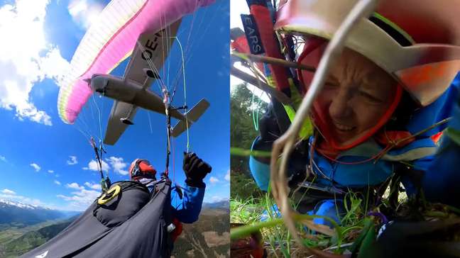 Praticante de parapente sobrevive após colisão com avião durante voo na Áustria
