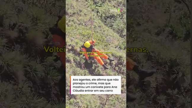 Homem confessa em vídeo que jogou a ex de penhasco em MG: 'Empurrei ela lá' #shorts