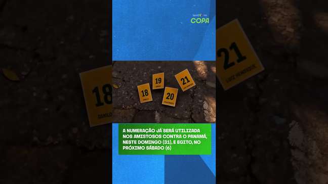 CBF divulga numeração oficial dos jogadores para a Copa do Mundo #shorts