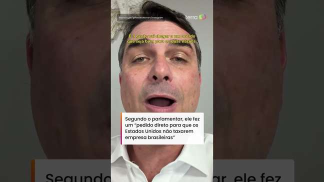 Flávio Bolsonaro afirma que pediu a Trump que não taxasse Brasil #shorts