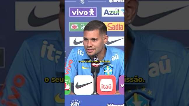 Bruno Guimarães se solidariza com Wesley após corte por lesão: 'Copa é o ápice da carreira' #shorts