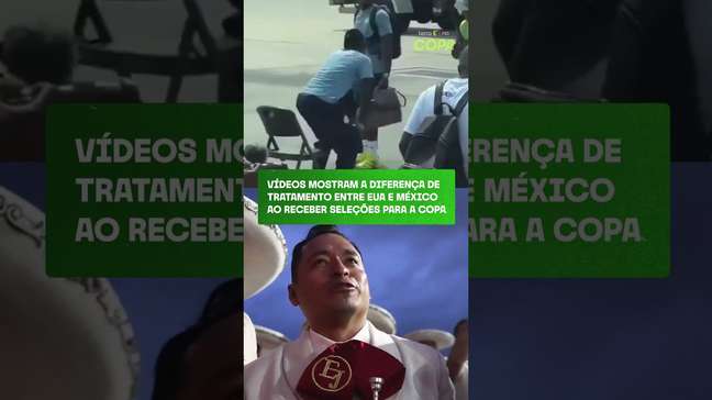 Vídeos mostram diferença de tratamento dado por EUA e México ao recepcionar seleções para a Copa