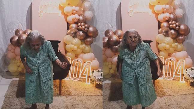 Idosa de 104 anos celebra aniversário dançando forró de Luiz Gonzaga e viraliza
