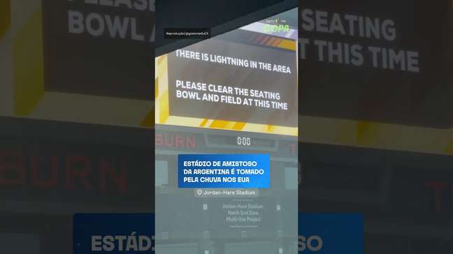 Estádio de amistoso da Argentina é tomado pela chuva nos EUA #shorts