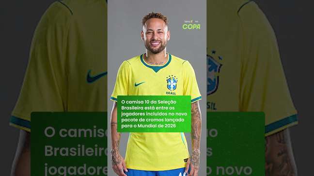 Neymar ganha figurinha no álbum da Copa após atualização da Panini #shorts