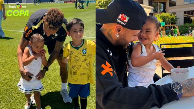 Bruna Biancardi mostra Mavie com Neymar em primeiro treino no gramado nos EUA