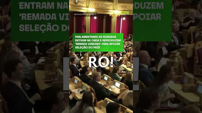 Parlamentares da Noruega entram na onda e reproduzem 'remada Vinking' para apoiar seleção do país
