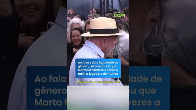 Lula elogia Marta e ironiza Neymar na Copa: 'É o primeiro convocado home office do mundo' #shorts