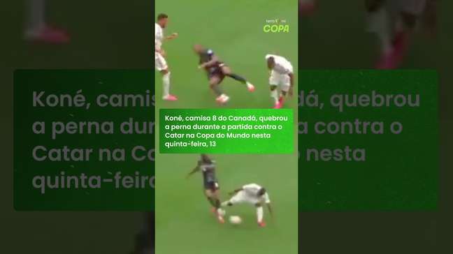 Veja imagens de saída de Koné do campo após quebrar perna em partida Canadá x Catar #shorts
