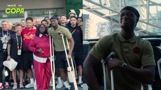 Jogador do Canadá é recebido com aplausos por companheiros após cirurgia 