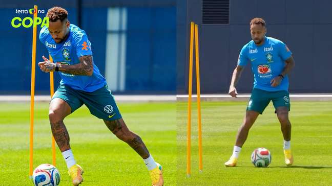 Ainda sem estrear na Copa, Neymar treina em Nova Jersey