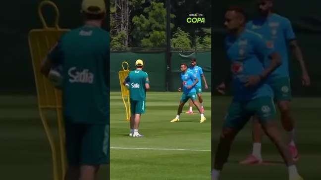 Pronto para estrear? Neymar faz pela 1ª vez treino completo com restante do elenco nos EUA #shorts
