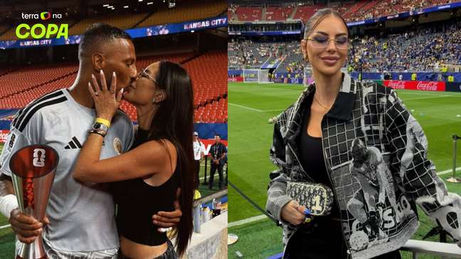 Sorte no jogo e no amor? Esposa de goleiro herói de Curaçao usa roupas com rosto do amado na Copa