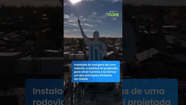 Cidade argentina inaugura maior estátua de Messi do mundo #shorts
