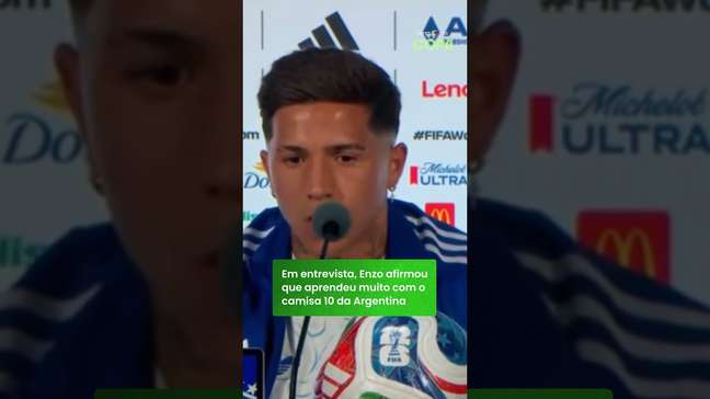 Enzo Fernández relembra carta que escreveu para Messi quando tinha 16 anos #shorts