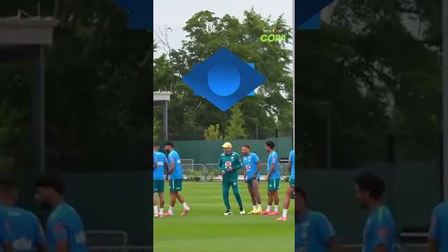 Clima leve! Neymar 'resenha' com Ancelotti durante treino em meio à expectativa por estreia