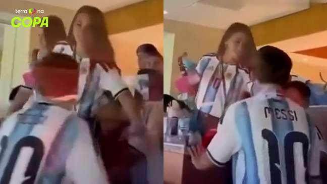 Filhos de Messi brigam durante jogo da Argentina