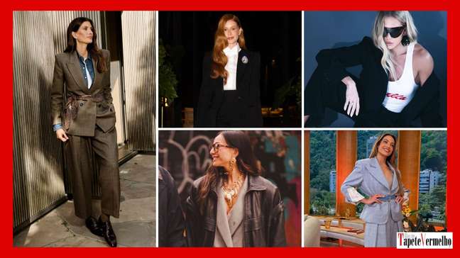 Famosas ensinam 5 truques de styling para atualizar o blazer com broche, sobreposição e mais