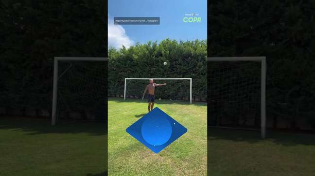 Cortado da Seleção por lesão, Wesley posta vídeo descontraído jogando bola #shorts