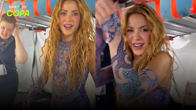 Shakira celebra classificação da Colômbia para próxima fase da Copa do Mundo nos bastidores de show
