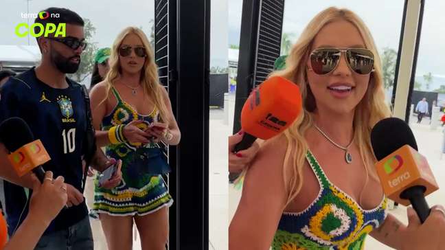 Com relógio de R$ 2 milhões, Virginia se atrapalha em entrada VIP de estádio em Miami e diz esperar gol de Vini Jr.