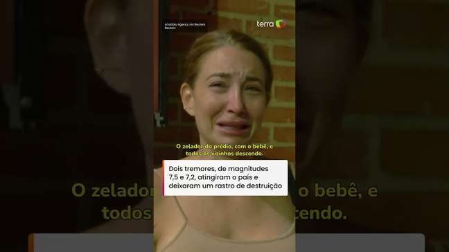 Sobrevivente de terremotos na Venezuela se emociona ao relatar como escapou de prédio #shorts