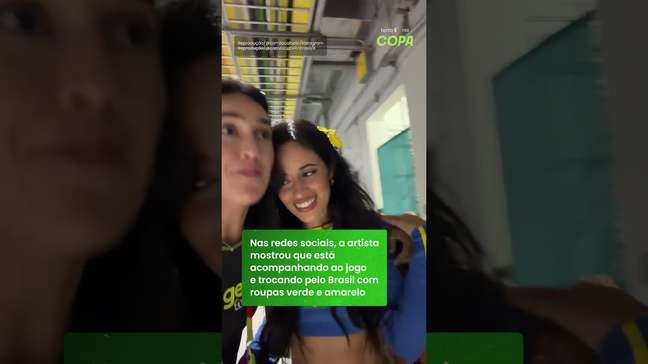Camila Cabello surge na torcida brasileira durante jogo Brasil e Escócia #shorts