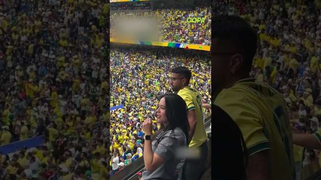 Virginia vai à loucura com gol do Brasil e mostra reação da torcida brasileira #shorts