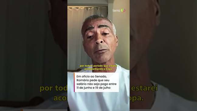Romário abre mão de salário na Copa e diz que não pediu licença para votar fim da 6x1 #shorts