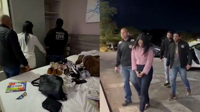 Vídeos mostram prisão de diarista suspeita de matar casal de idosos em MG