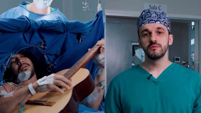 Cantor toca violão durante cirurgia para retirar tumor no cérebro: 'Não consigo lembrar'