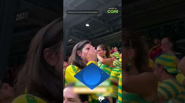 Brasileiros no estádio ficam desolados após eliminação para a Noruega
