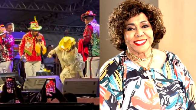Alcione se pronuncia após queda durante show em São Luís: 'Levanta e sacode a poeira'