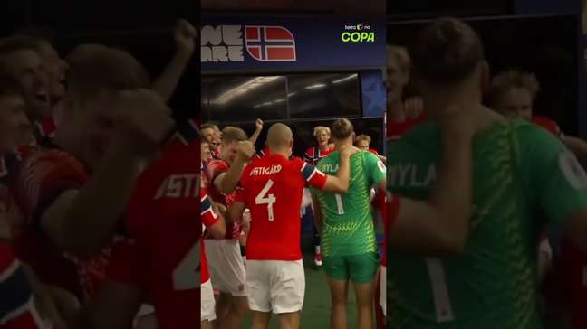 'Nós nunca vamos para casa': olha a loucura que virou o vestiário da Noruega após eliminar o Brasil