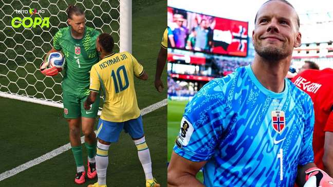 Goleiro da Noruega é parabenizado por presidente da federação e festejado companheiros após parar o Brasil