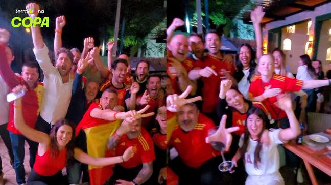 Veja a festa da torcida da Espanha em SP após a classificação sobre Portugal na Copa do Mundo