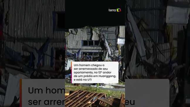Passagem de tornado mata 11 pessoas e deixa rastro de destruição em cidades da China #shorts