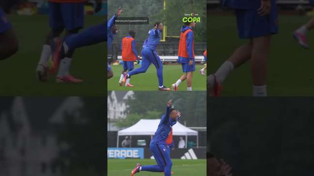 Mbappé marca golaço durante treino da França; veja #shorts