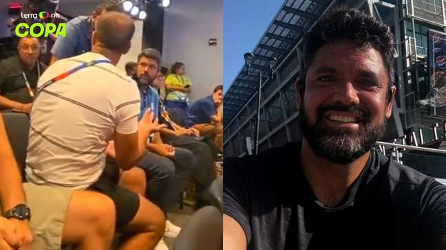 Repórter da Globo explica motivo de briga em coletiva na Copa do Mundo: ‘Segurou meu braço'
