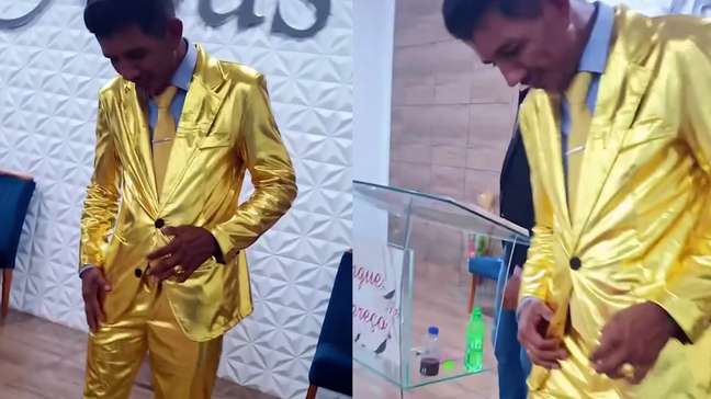‘Varão de ouro’: Pastor se veste todo de dourado e viraliza nas redes sociais
