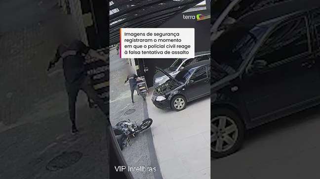 Homens são baleados por policial após anunciarem 'assalto fake' em loja de carros em SP #shorts