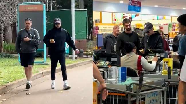 Cantor Harry Styles é flagrado fazendo compras e se exercitando em parque em São Paulo