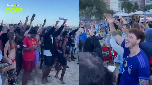 Brasileiros provocam torcedores argentinos em Copacabana e escutam que ‘Maradona é maior que Pelé’