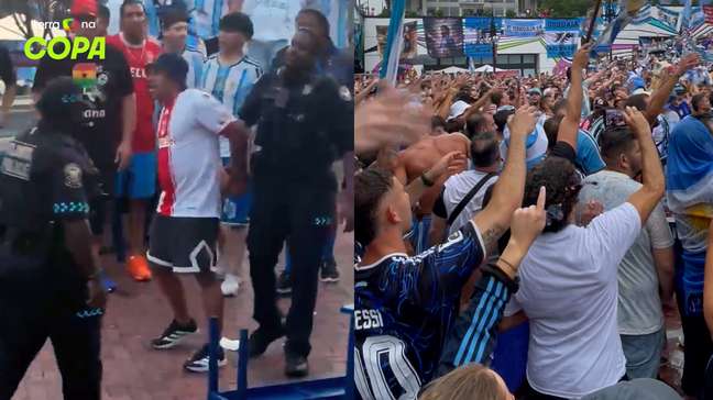 Bandeiraço da Argentina nos EUA tem festa e confusão com prisões antes de duelo contra a Inglaterra
