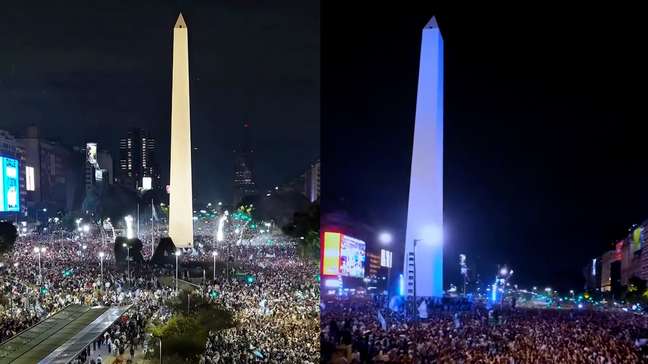Imagens aéreas mostram enorme festa no Obelisco após classificação da Argentina para final da Copa