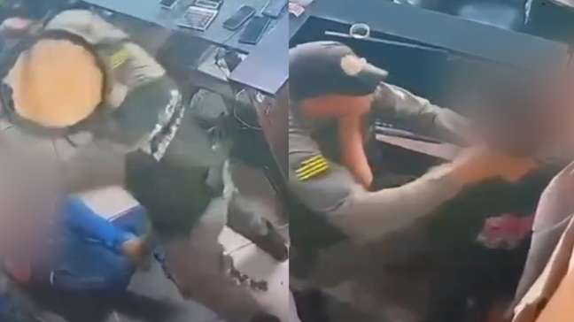 PM é flagrado agredindo e ameaçando adolescente em loja em Goiás: 'Você tem que morrer'