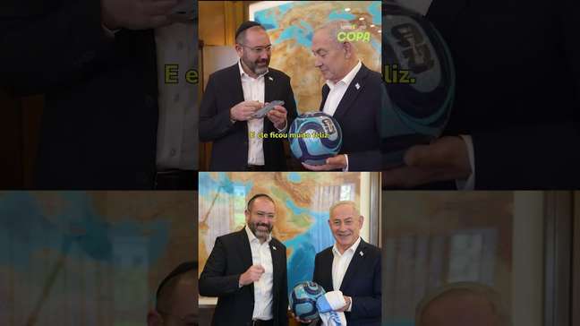 Netanyahu ganha camisa de embaixador da Argentina e declara torcida pelo país na final da Copa