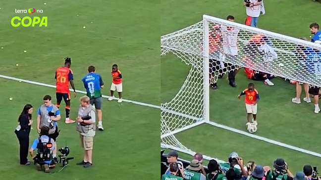 Irmão de Lamine Yamal esbanja fofura ao fazer ‘gol’ após título da Espanha na Copa do Mundo
